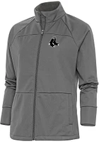 Antigua Boston Red Sox Womens Grey Metallic Logo Links Medium Weight Jacket