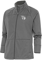 Antigua Cleveland Guardians Womens Grey Metallic Logo Links Medium Weight Jacket