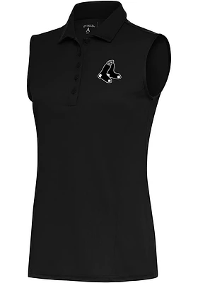Antigua Boston Red Sox Womens Metallic Logo Tribute Polo Shirt