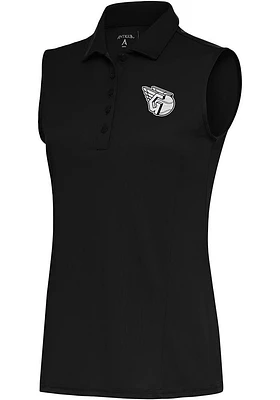 Antigua Cleveland Guardians Womens Metallic Logo Tribute Polo Shirt