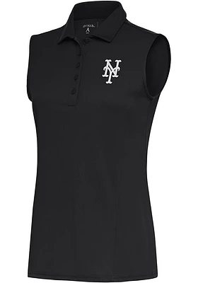 Antigua New York Mets Womens Metallic Logo Tribute Polo Shirt