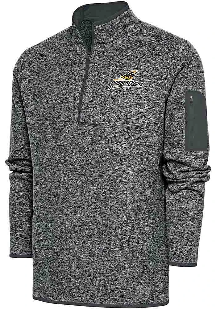 Antigua Akron RubberDucks Mens Fortune Long Sleeve Qtr Zip Fashion Pullover