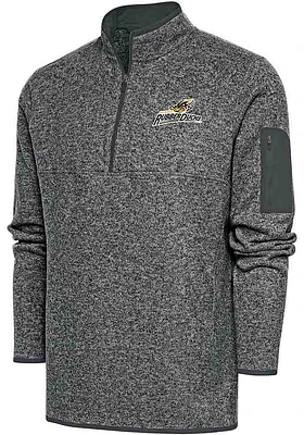 Antigua Akron RubberDucks Mens Fortune Long Sleeve Qtr Zip Fashion Pullover