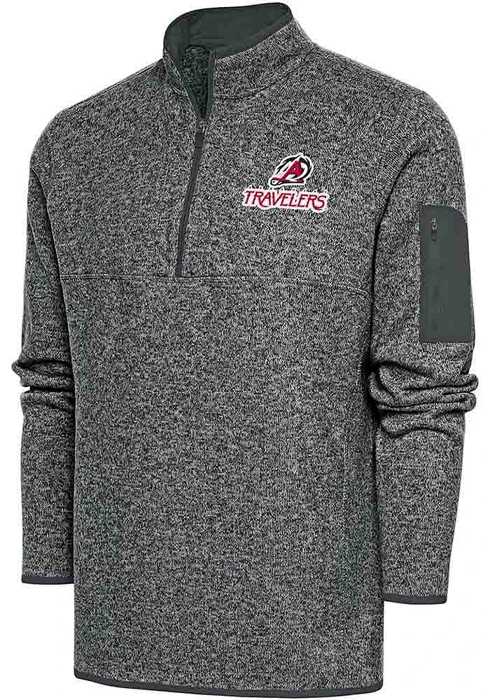 Antigua Arkansas Travelers Mens Fortune Long Sleeve Qtr Zip Fashion Pullover