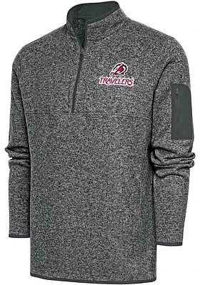 Antigua Arkansas Travelers Mens Fortune Long Sleeve Qtr Zip Fashion Pullover