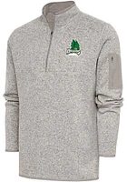 Antigua Dayton Dragons Mens Oatmeal Fortune Long Sleeve Qtr Zip Fashion Pullover