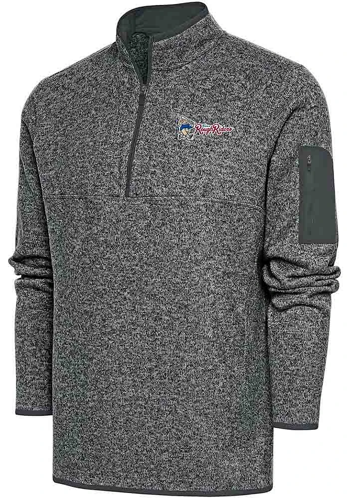 Antigua Frisco Rough Riders Mens Fortune Long Sleeve Qtr Zip Fashion Pullover