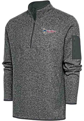 Antigua Frisco Rough Riders Mens Fortune Long Sleeve Qtr Zip Fashion Pullover