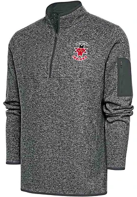 Antigua Indianapolis Indians Mens Fortune Long Sleeve Qtr Zip Fashion Pullover