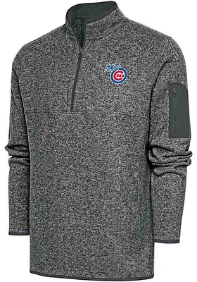 Antigua Iowa Cubs Mens Fortune Long Sleeve Qtr Zip Fashion Pullover