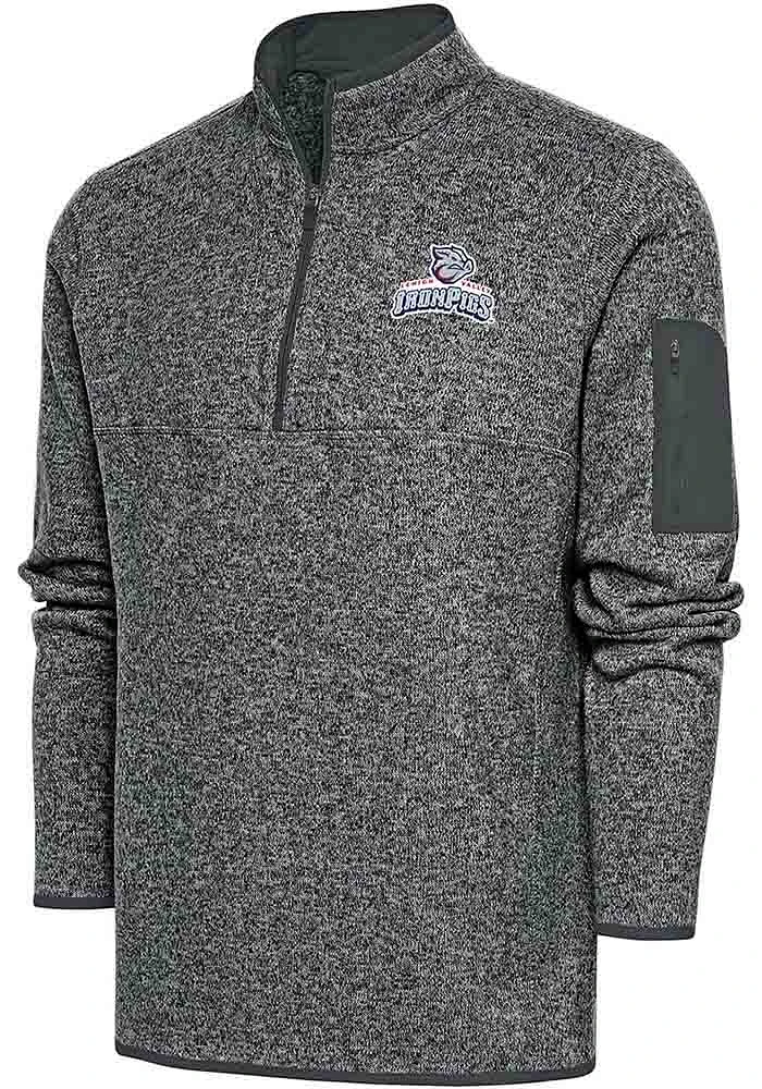 Antigua Lehigh Valley Ironpigs Mens Fortune Long Sleeve Qtr Zip Fashion Pullover