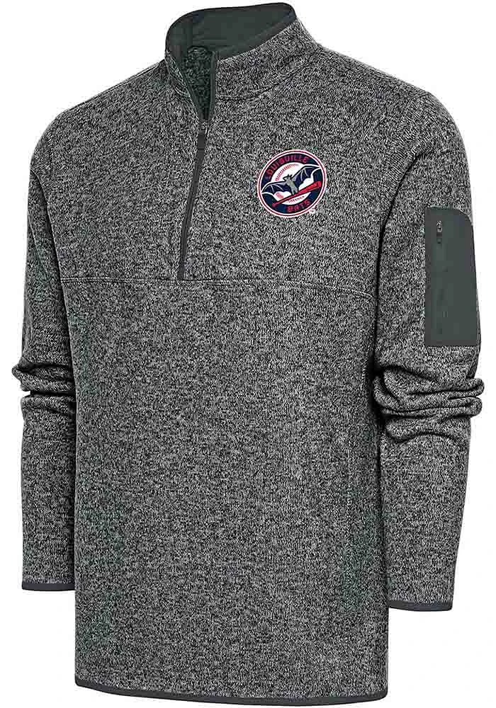 Antigua Louisville Bats Mens Fortune Long Sleeve Qtr Zip Fashion Pullover