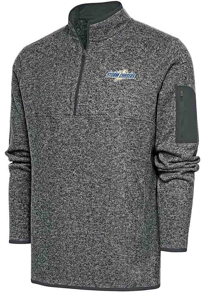 Antigua Omaha Storm Chasers Mens Fortune Long Sleeve Qtr Zip Fashion Pullover