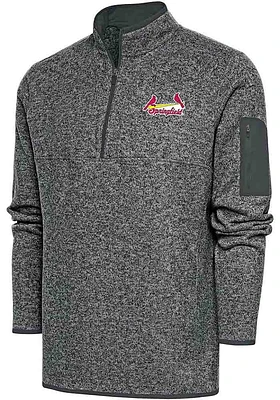 Antigua Springfield Cardinals Mens Fortune Long Sleeve Qtr Zip Fashion Pullover