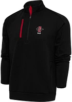 Antigua San Diego State Aztecs Mens Black Generation Dad Long Sleeve Qtr Zip Pullover