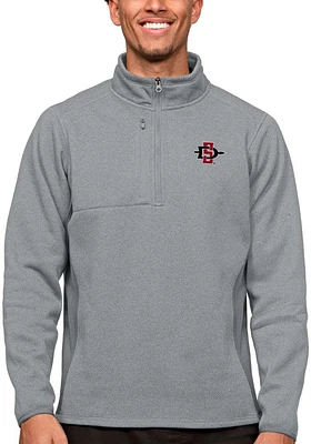 Antigua San Diego State Aztecs Mens Course Long Sleeve Qtr Zip Pullover
