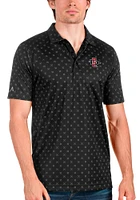 Antigua San Diego State Aztecs Mens Black Spark Short Sleeve Polo