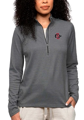 Antigua San Diego State Aztecs Womens Grey Epic Qtr Zip Pullover