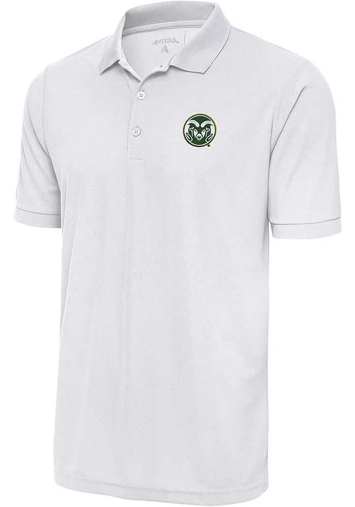 Antigua Colorado State Rams White Legacy Pique Big and Tall Polo