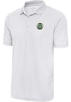 Antigua Colorado State Rams White Legacy Pique Big and Tall Polo