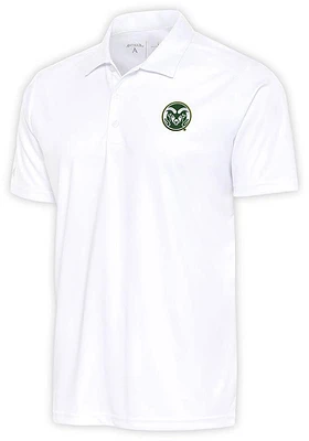 Antigua Colorado State Rams White Tribute Big and Tall Polo