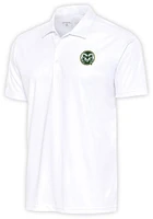 Antigua Colorado State Rams White Tribute Big and Tall Polo