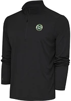 Antigua Colorado State Rams Mens Charcoal Tribute Long Sleeve Qtr Zip Pullover