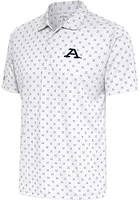 Antigua Akron Zips Mens White Spark Short Sleeve Polo