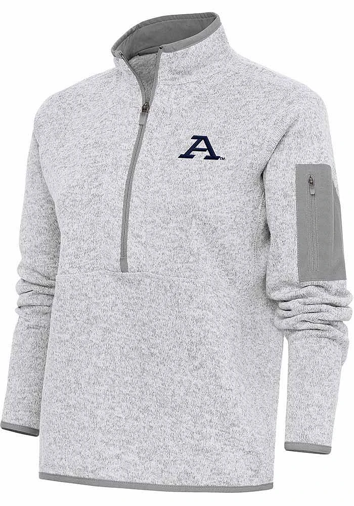 Antigua Akron Zips Womens Grey Fortune Qtr Zip