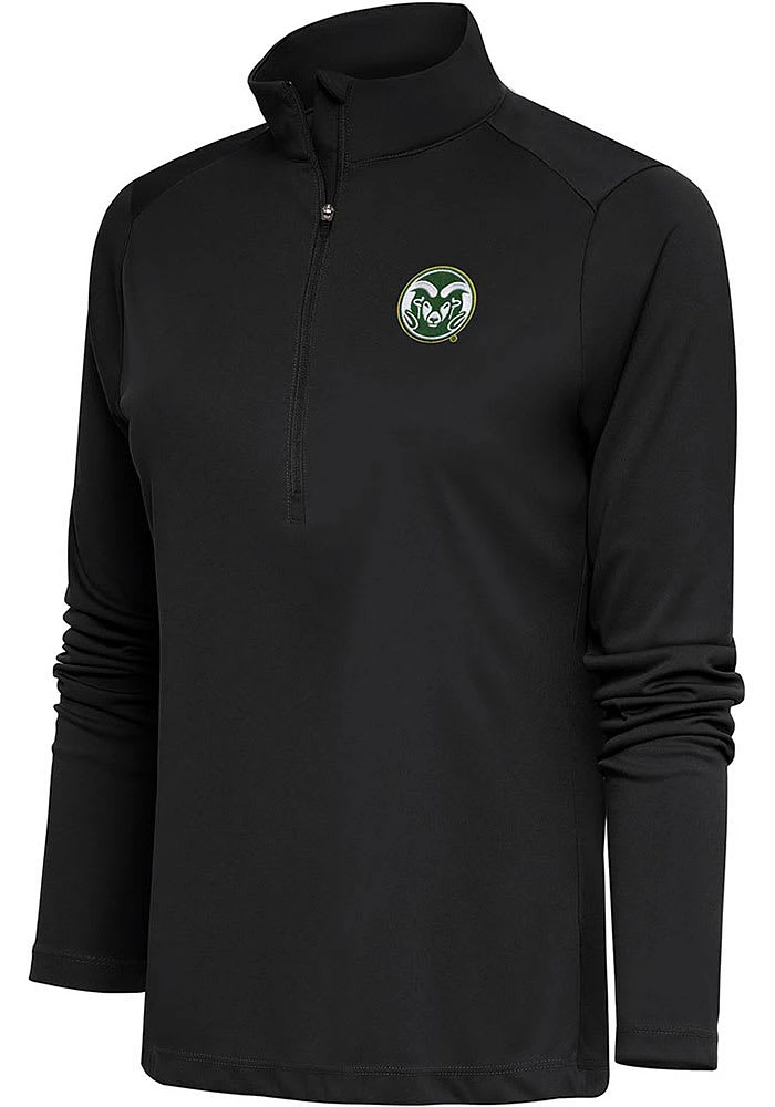 Antigua Colorado State Rams Womens Charcoal Tribute Qtr Zip Pullover