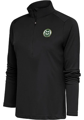 Antigua Colorado State Rams Womens Charcoal Tribute Qtr Zip Pullover