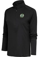 Antigua Colorado State Rams Womens Charcoal Tribute Qtr Zip Pullover