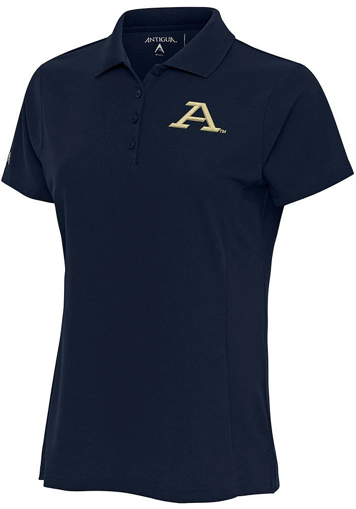Antigua Akron Zips Womens Navy Blue Legacy Pique Short Sleeve Polo Shirt