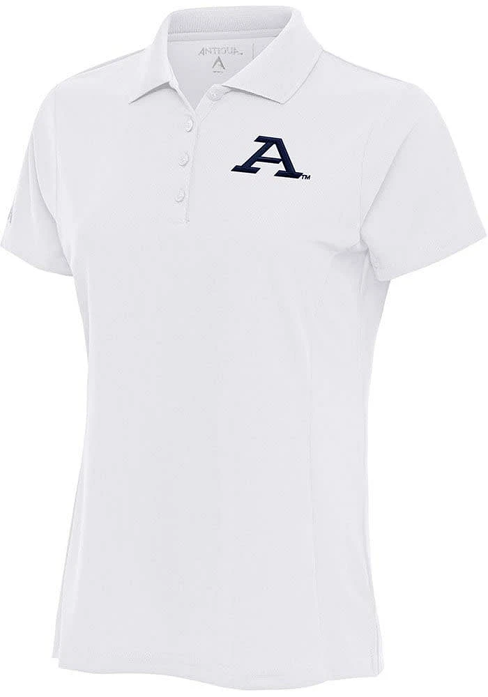 Antigua Akron Zips Womens White Legacy Pique Short Sleeve Polo Shirt