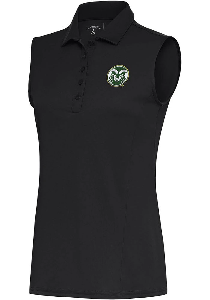 Antigua Colorado State Rams Womens Charcoal Tribute Polo Shirt