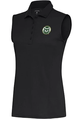 Antigua Colorado State Rams Womens Charcoal Tribute Polo Shirt