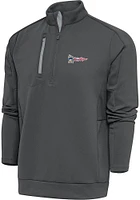 Antigua Frisco Rough Riders Mens Grey Generation Long Sleeve Qtr Zip Pullover
