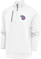 Antigua Iowa Cubs Mens White Generation Long Sleeve Qtr Zip Pullover