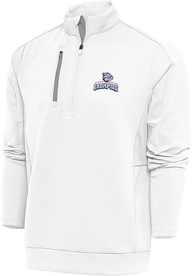 Antigua Lehigh Valley Ironpigs Mens White Generation Long Sleeve Qtr Zip Pullover
