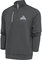 Antigua Lehigh Valley Ironpigs Mens Grey Generation Long Sleeve Qtr Zip Pullover