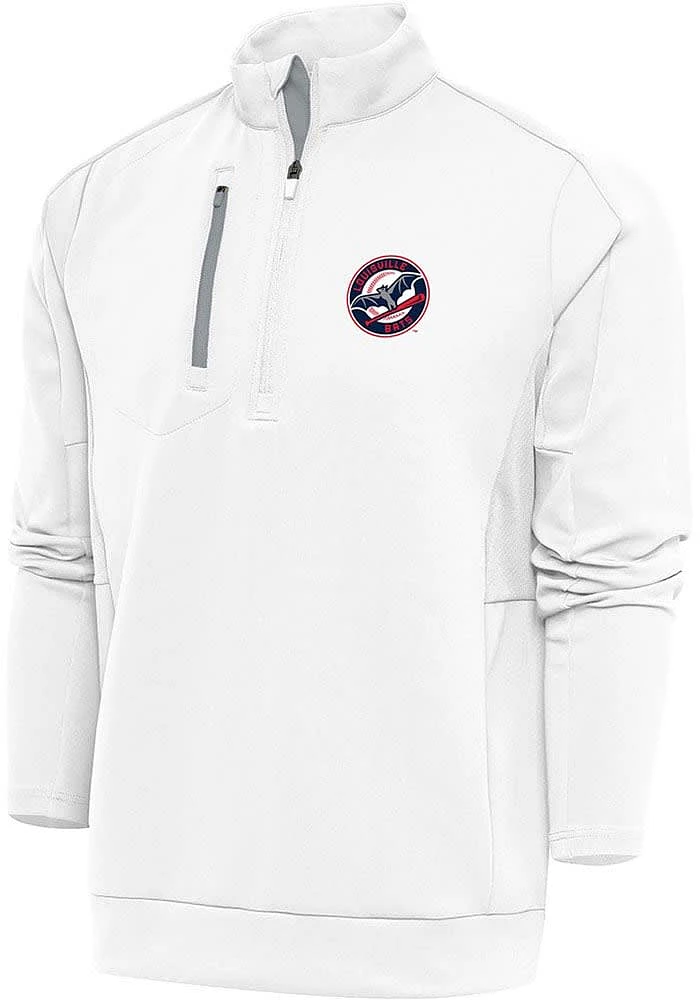 Antigua Louisville Bats Mens Generation Long Sleeve Qtr Zip Pullover