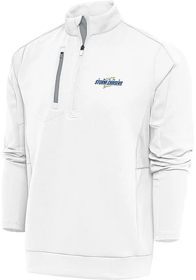 Antigua Omaha Storm Chasers Mens White Generation Long Sleeve Qtr Zip Pullover
