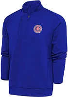 Antigua South Bend Cubs Mens Blue Generation Long Sleeve Qtr Zip Pullover