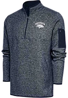 Antigua Nevada Wolf Pack Mens Navy Blue Fortune Long Sleeve Qtr Zip Pullover