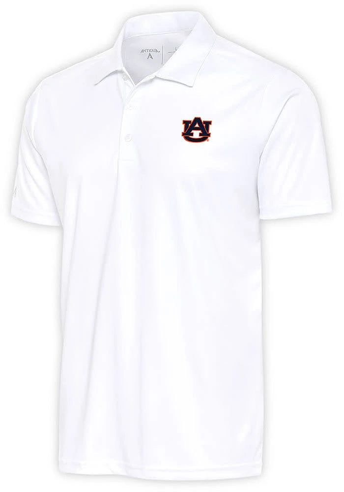 Antigua Auburn Tigers Mens White Tribute Short Sleeve Polo