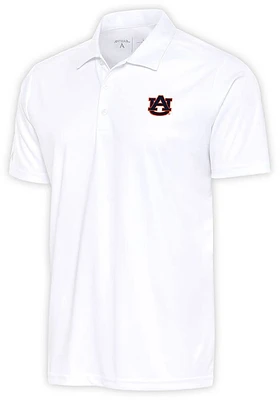 Antigua Auburn Tigers Mens White Tribute Short Sleeve Polo