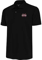 Antigua Mississippi State Bulldogs Mens Black Tribute Short Sleeve Polo