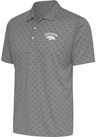 Antigua Nevada Wolf Pack Mens Grey Spark Short Sleeve Polo