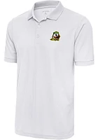 Antigua Oregon Ducks Mens White Legacy Pique Short Sleeve Polo