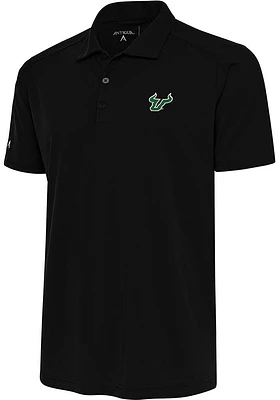 Antigua South Florida Bulls Mens Black Tribute Short Sleeve Polo